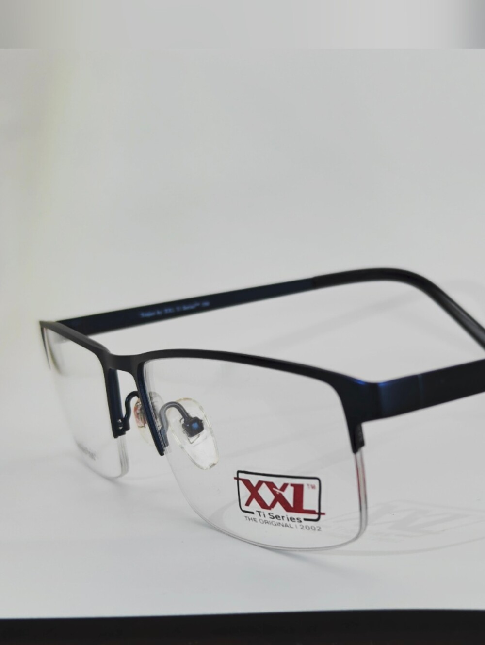 Men's XXL Titanium Navy Frame. AA Optical. 59-17. 150. Trojan. Blue - Picture 3 of 8
